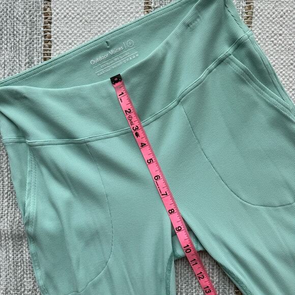 Outdoor Voices SuperForm Rib Mint High Rise Flare Pants Women’s Size Large - Picture 5 of 7
